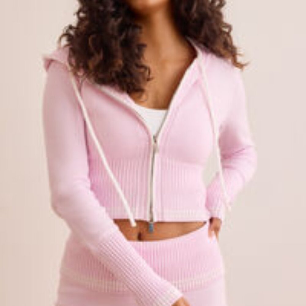 NWT Altar'd State Varsity Full Zip Hooded Sweater
